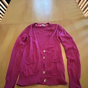 Boden Magenta Cardigan Sweater